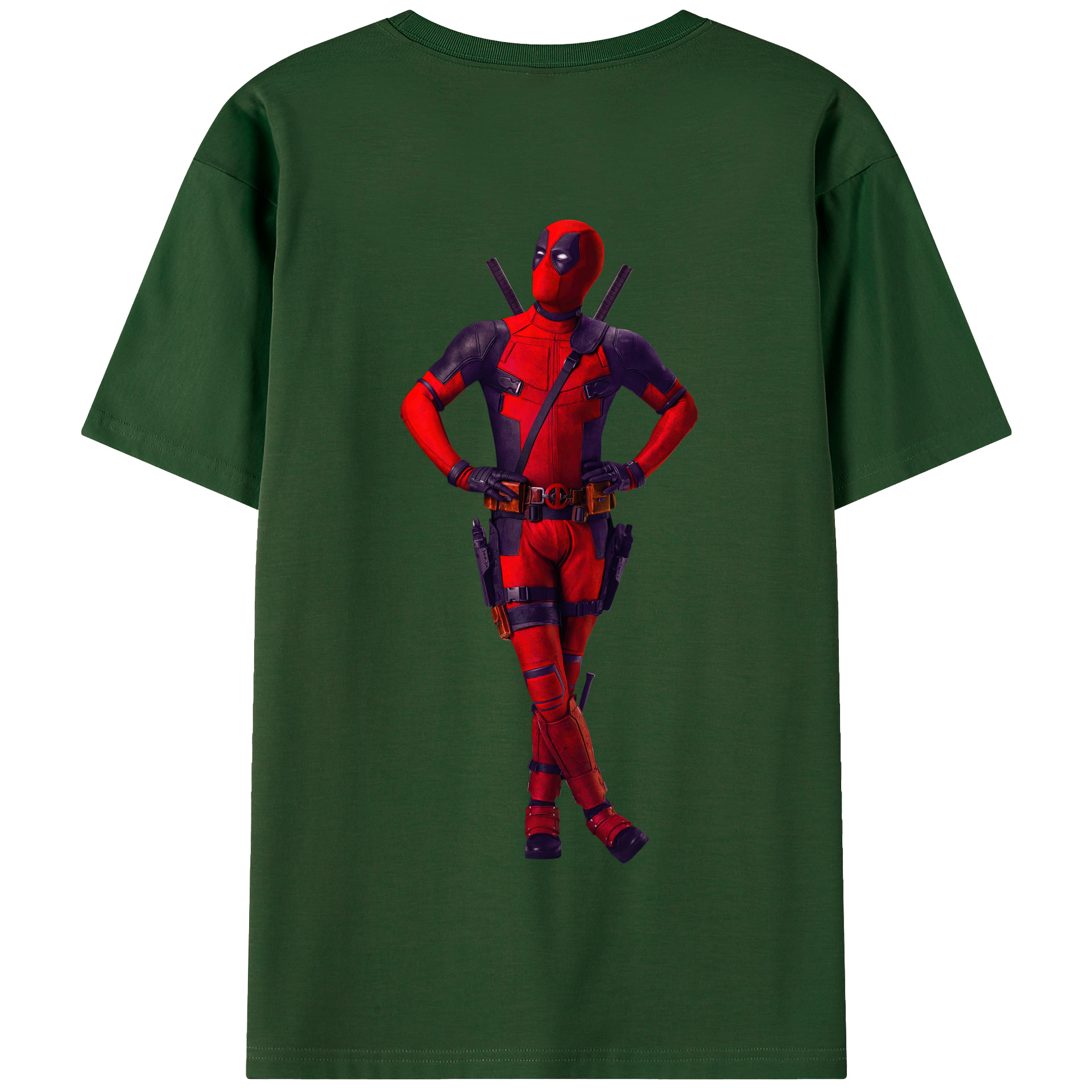 （画像用） Deadpool デッドプール 綿100％半袖Tシャツ（背面プリント）